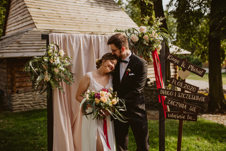 plener ślubny w dniu ślubu scena kulinarna