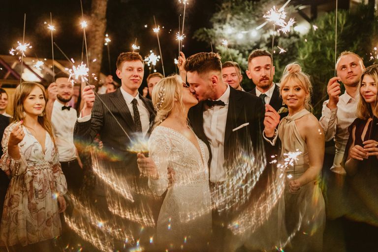 zimne ognie na ślubie gliwice