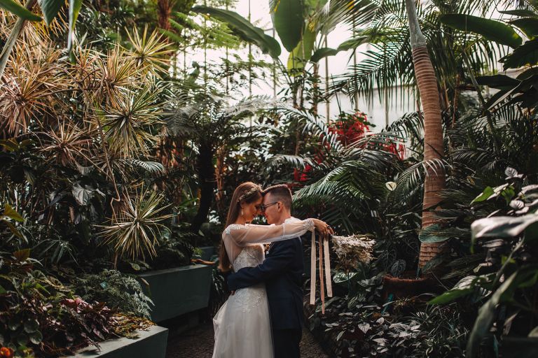 palmiarnia gliwice sesja ślubna