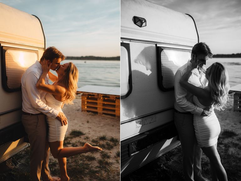 sesja narzeczeńska nad jeziorem pogoria