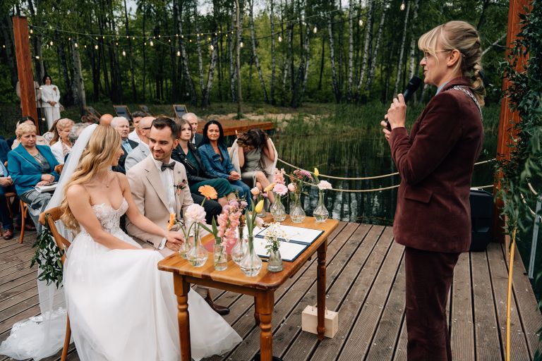 ślub nad jeziorem boho pogoria