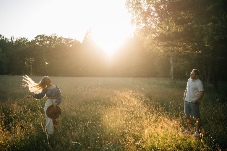 Plenerowa sesja narzeczeńska Dominiki i Przemka, fotografia Śląsk