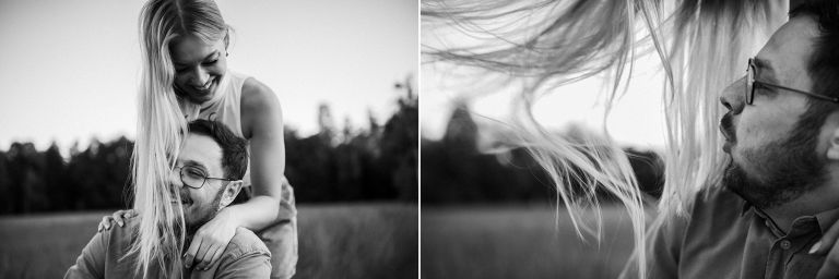 Romantyczna sesja narzeczeńska o zachodzie słońca, fotografia Katowice