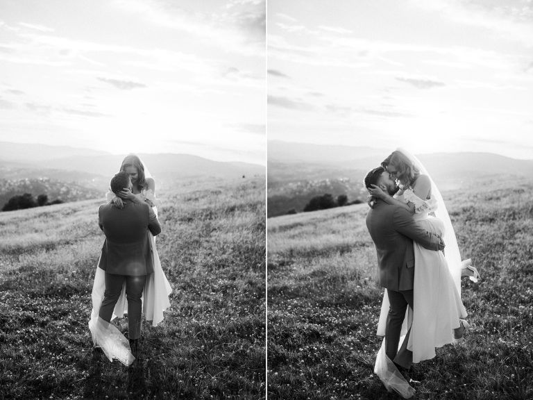 Plener ślubny w górach na Ochodzitej w złotej godzinie