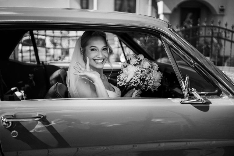 Reportaż ślubny Zatoka Bajka, portret pary młodej